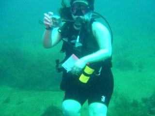 Janet Photographing the Wreck