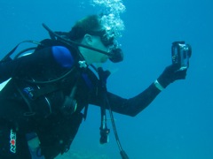 Jason Diving with Underwater Video Camera